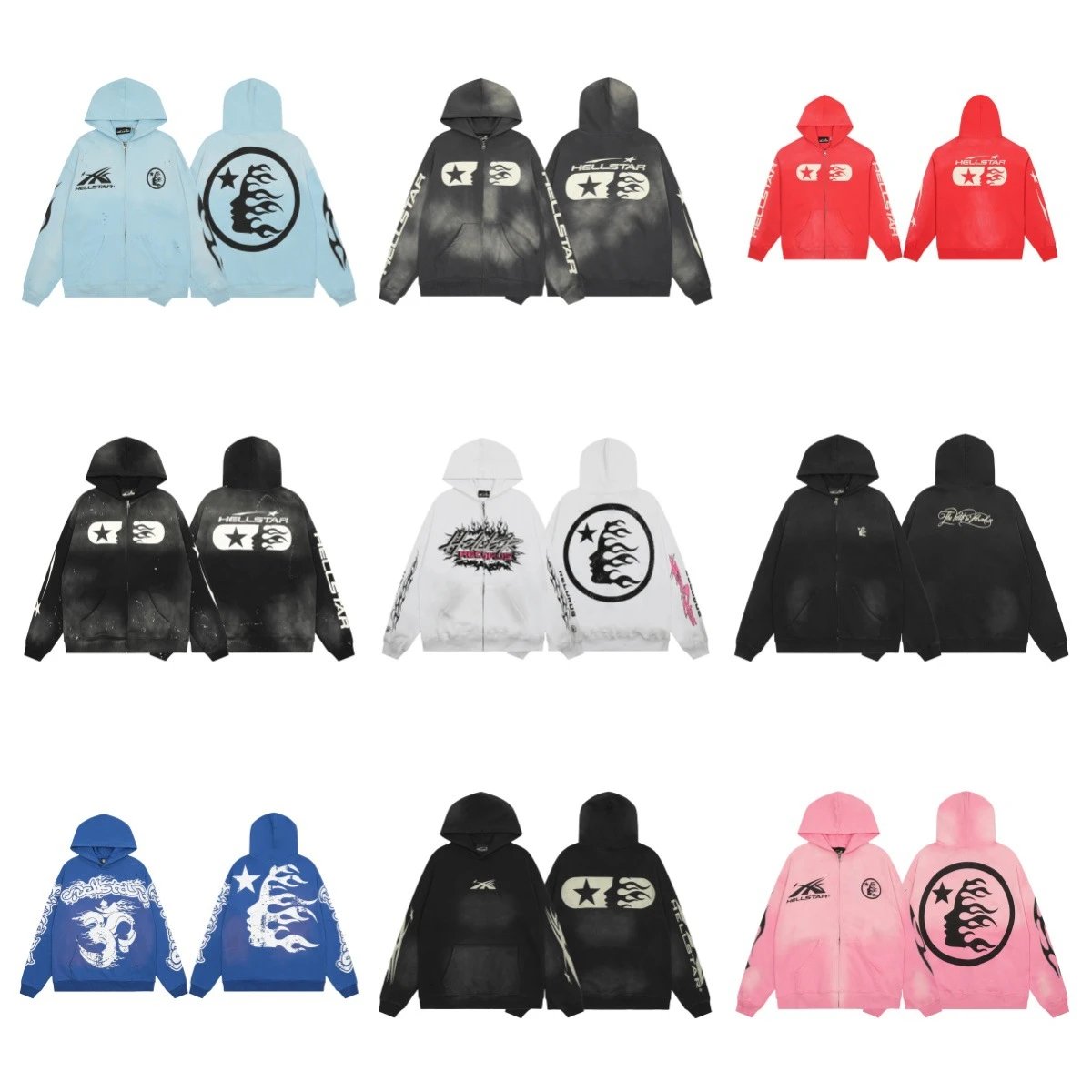 Hellstar Star Flame Hoodie Black - 2