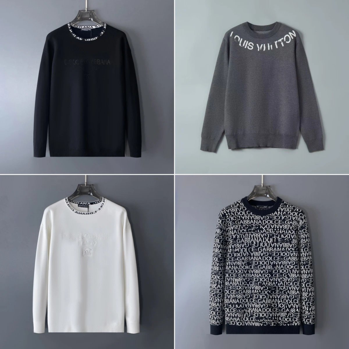Dolce & Gabbana Knitwear Crewneck logo jacquard sweater image 2
