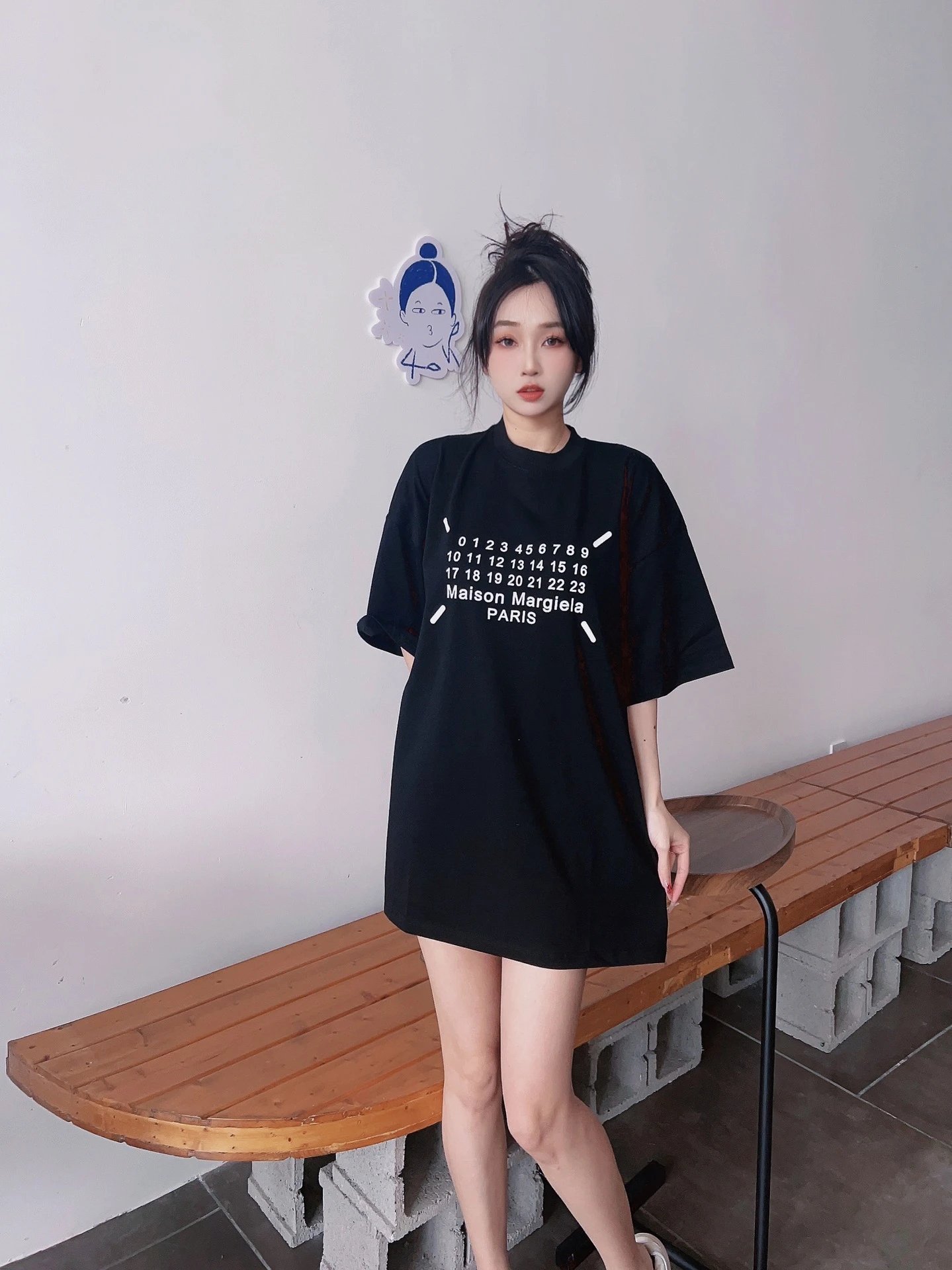 Comme des Garçons Play Cat Print Olive Green T-Shirt - 34