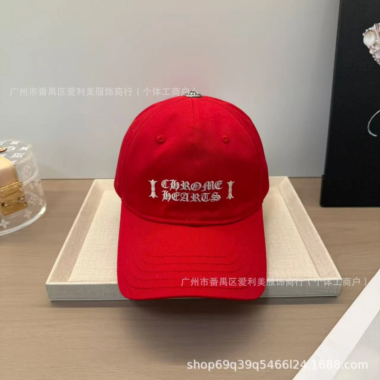 Chrome Hearts Embroidered Logo Brown Baseball Cap - 19