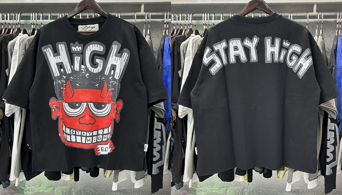 Design Bkys Punk Skull Graphic Oversized T-Shirt Black T-Shirts - 28
