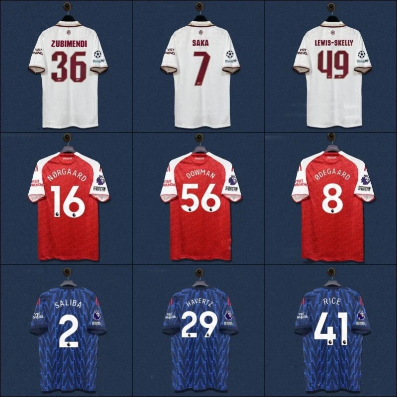 Arsenal FC 2023-24 Champions League Third Kit White Burgundy Jersey - 3
