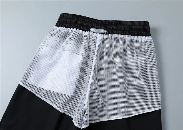 Unbranded Swimwear Elastic-waist drawstring mesh-lined swim shorts product detail image 4