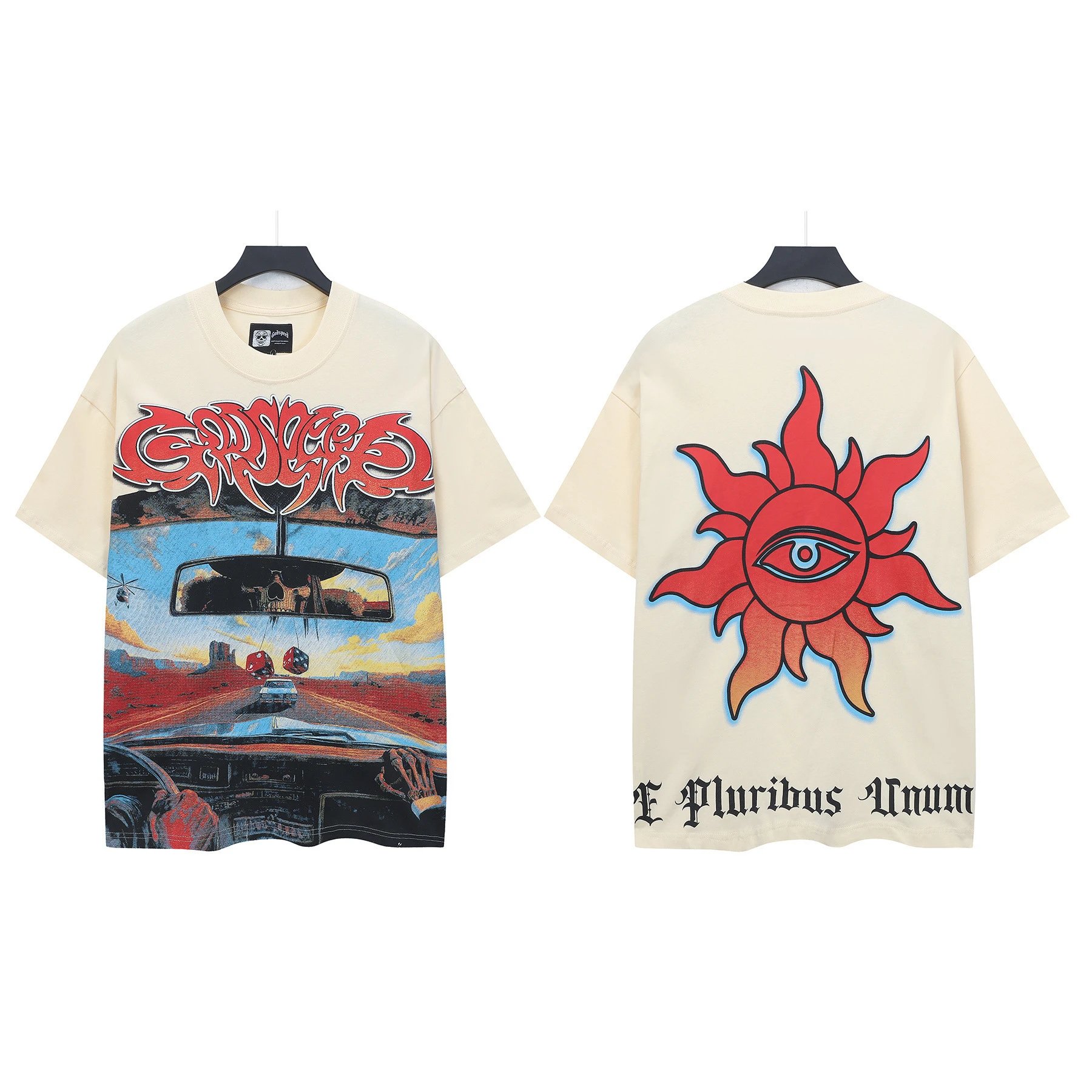 Hellstar Records x Death Before Dishonor Graphic Print White T-Shirt - 25