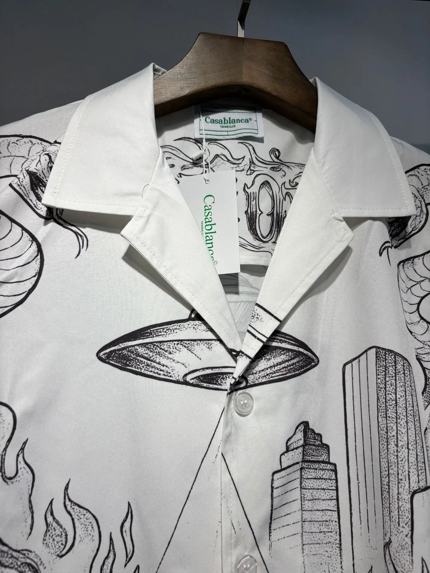 Casablanca Graphic Print Short-Sleeve Shirt Black - 17