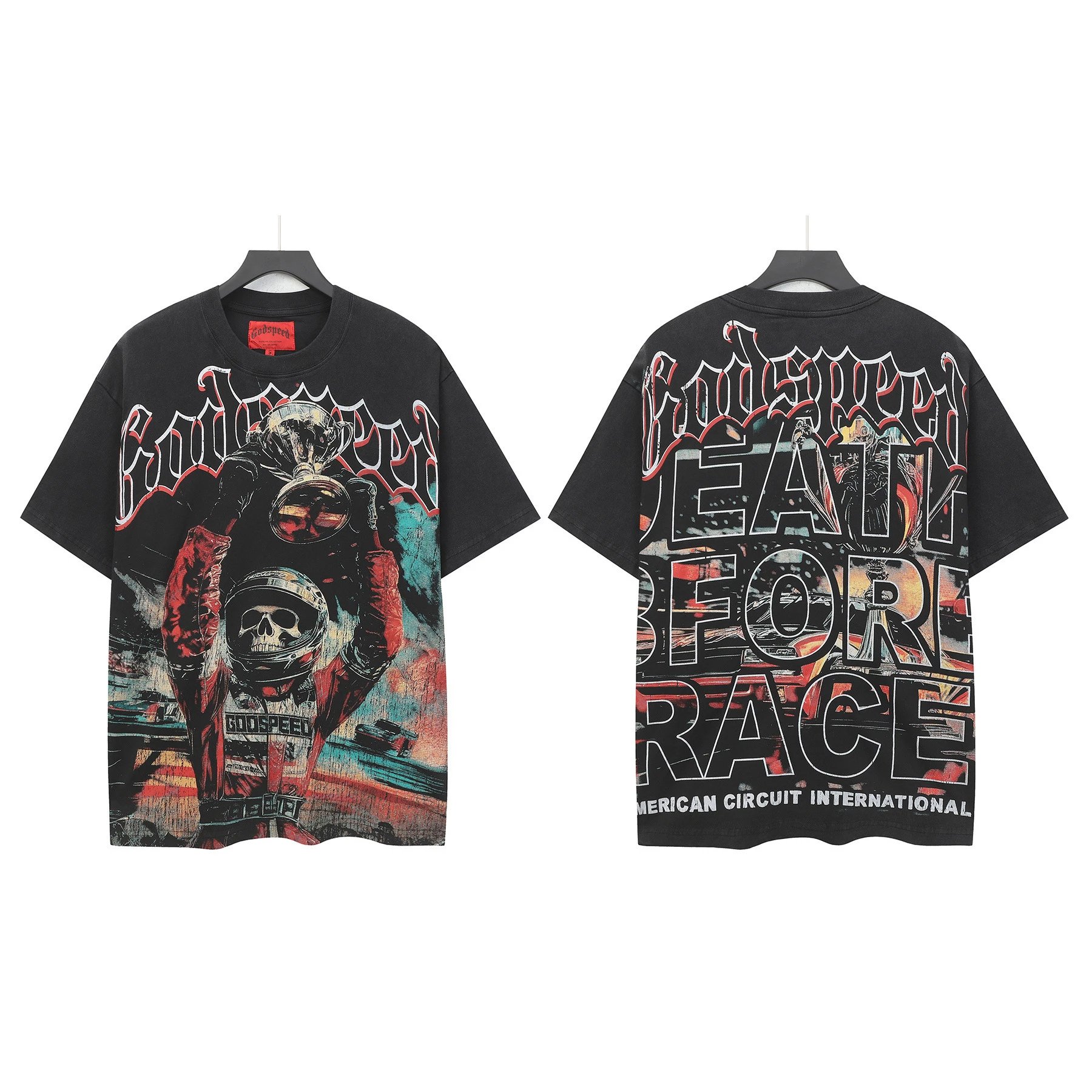 Hellstar Records x Death Before Dishonor Graphic Print White T-Shirt - 27