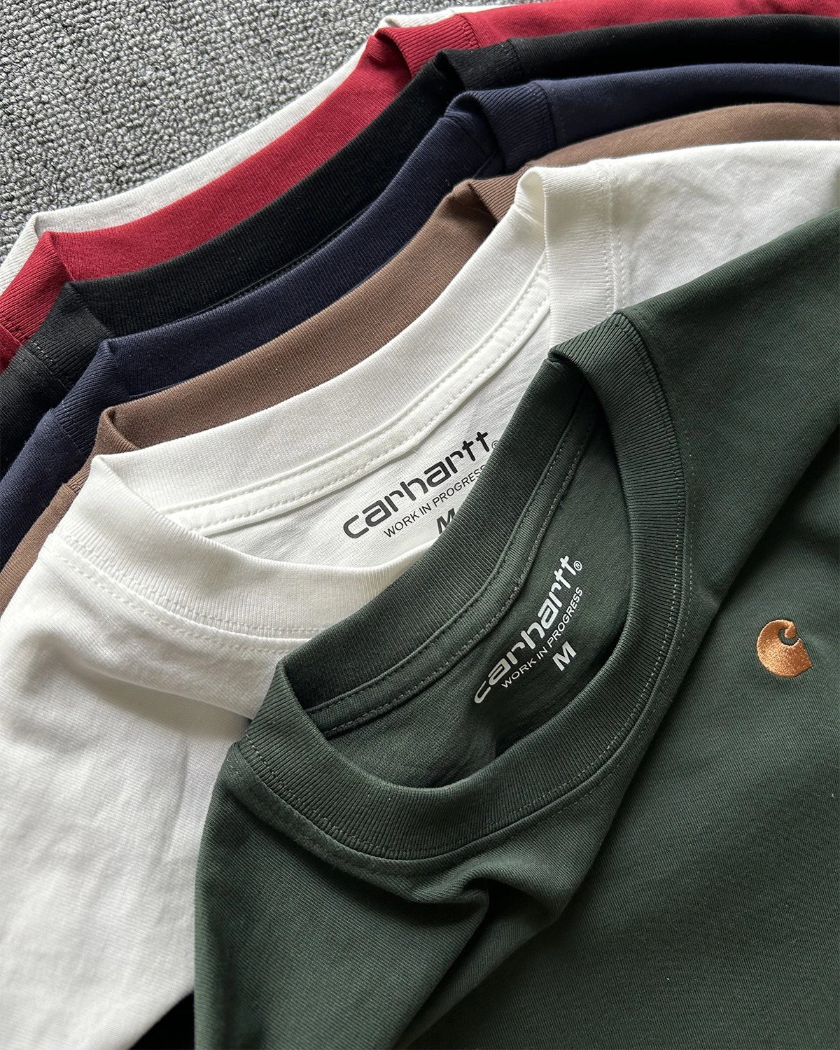 Carhartt Work In Progress Carhartt WIP Logo T-Shirt Army Green T-Shirt T-Shirts - 36