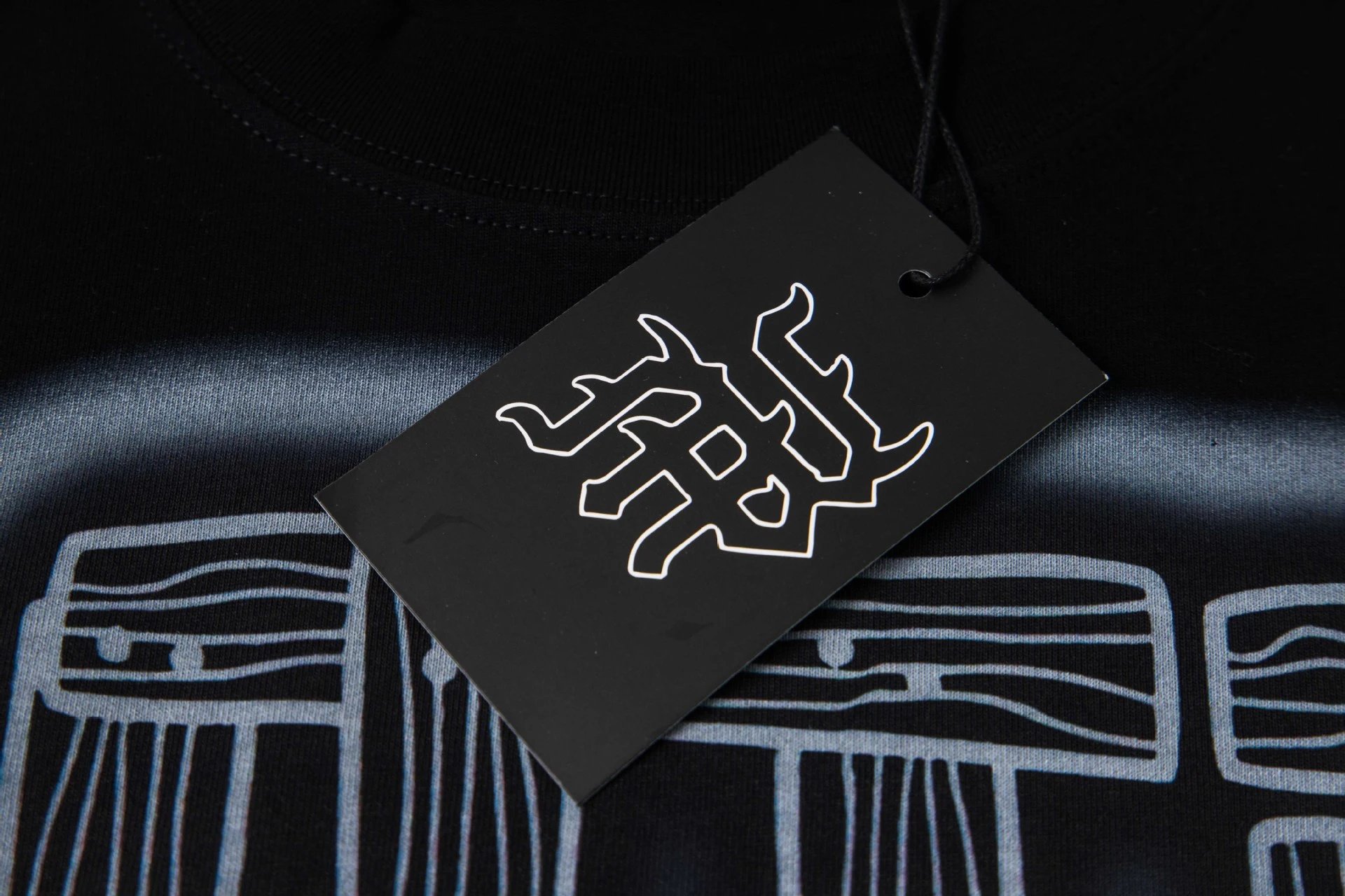 Design Mixed Emotion Motif Established in 2019 Long Sleeve Graphic Tee Black T-Shirts - 6