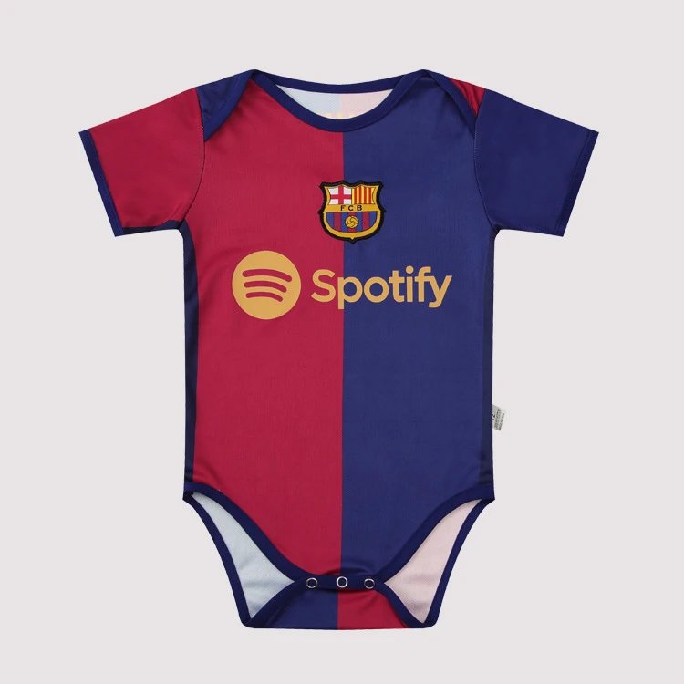Design Argentina National Team Inspired Baby Onesie Blue and White Striped Jersey Sleepwear - 3