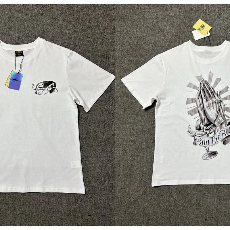 Bun The Rest Prayer Hands Graphic T-Shirt White T-Shirts