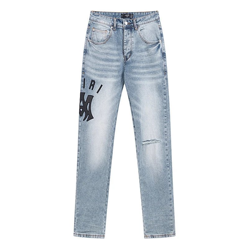 Amiri Logo Embroidered Black Jeans - 19