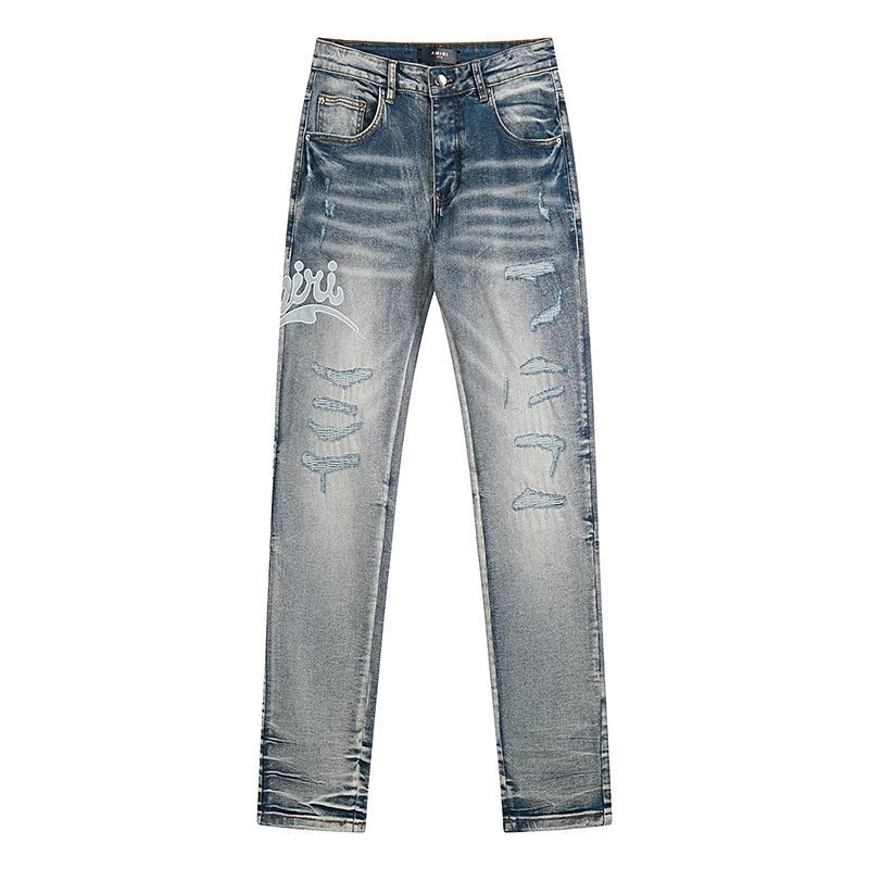 Amiri Logo Embroidered Black Jeans - 13