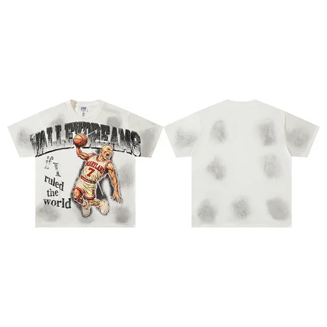 VALE T-Shirts Washed graphic print short-sleeve T-shirt product detail image 2