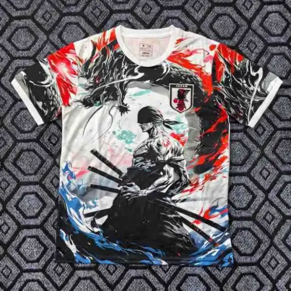 Japan Football Association x Anime Samurai Dragon Graphic T-Shirt - 1