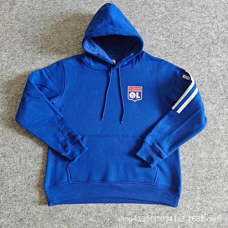 Olympique de Marseille Olympique Lyonnais Crest Hoodie White Hoodie - 8
