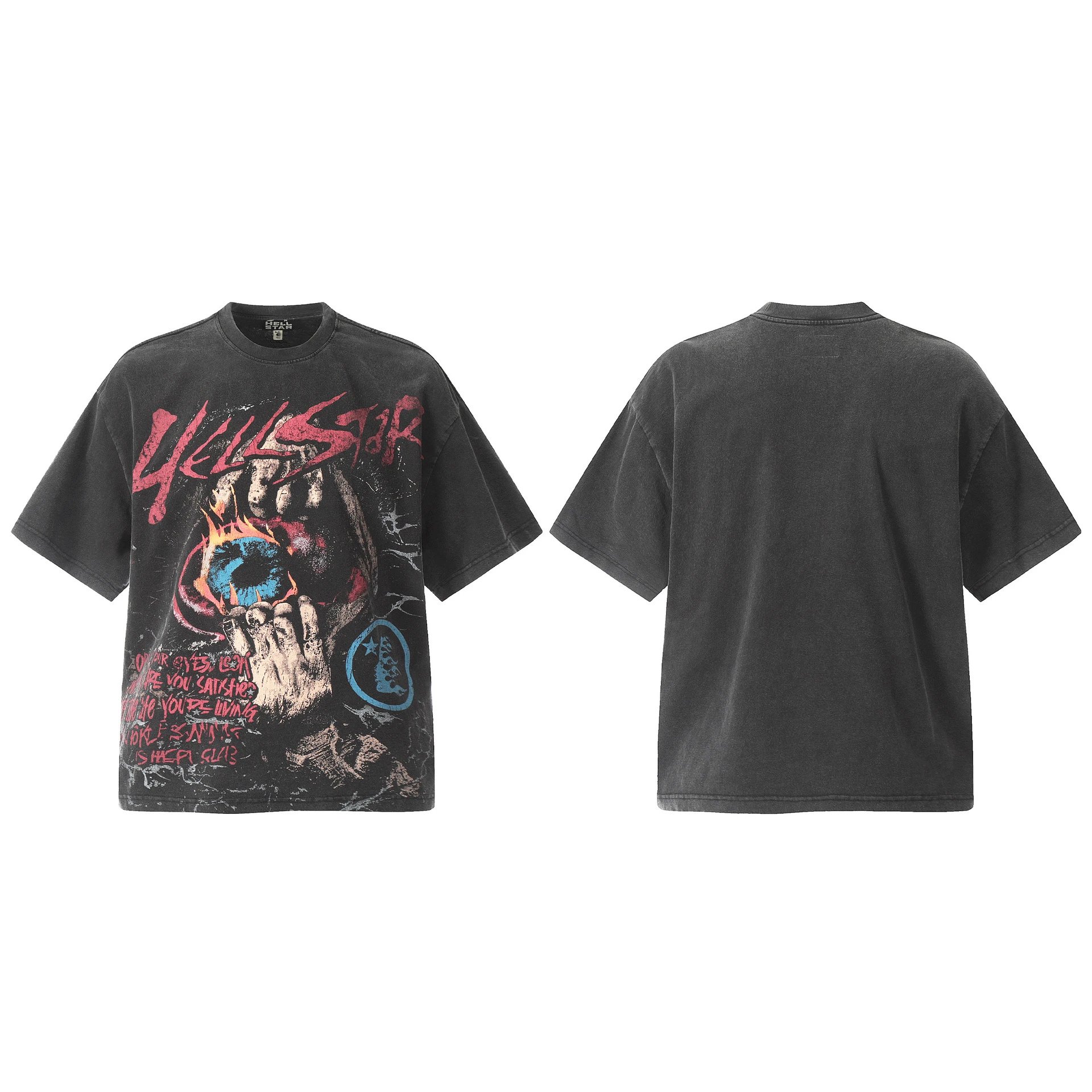Hellstar Hellstar Graphic Print Oversized T-Shirt White - 9