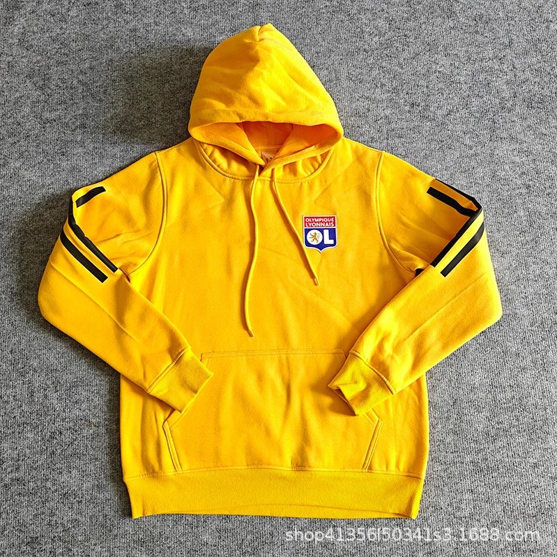 Olympique de Marseille Olympique Lyonnais Crest Hoodie White Hoodie - 11