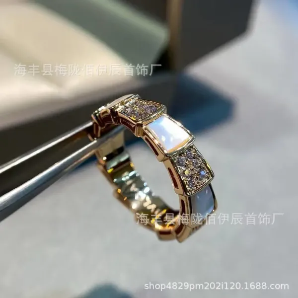 Design Square Opal and Crystal Inlay Ring Gold Tone Jewelry - 1