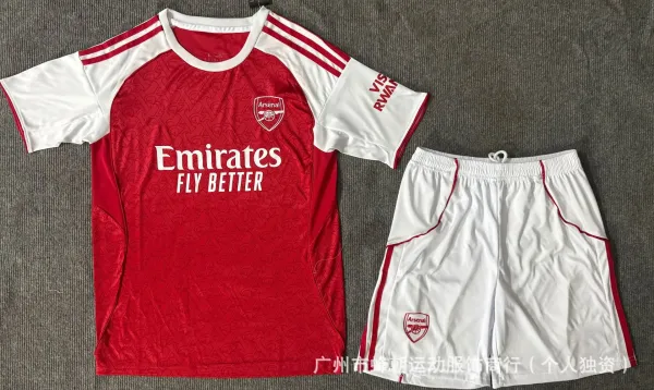 Arsenal FC Home Kit Red / White Jersey and Shorts Set - 1