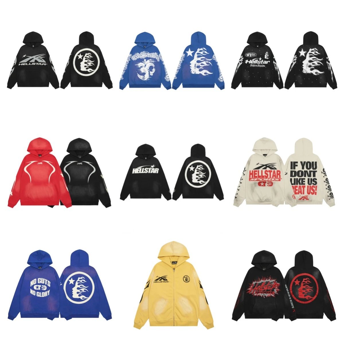 Hellstar Star Flame Hoodie Black - 3