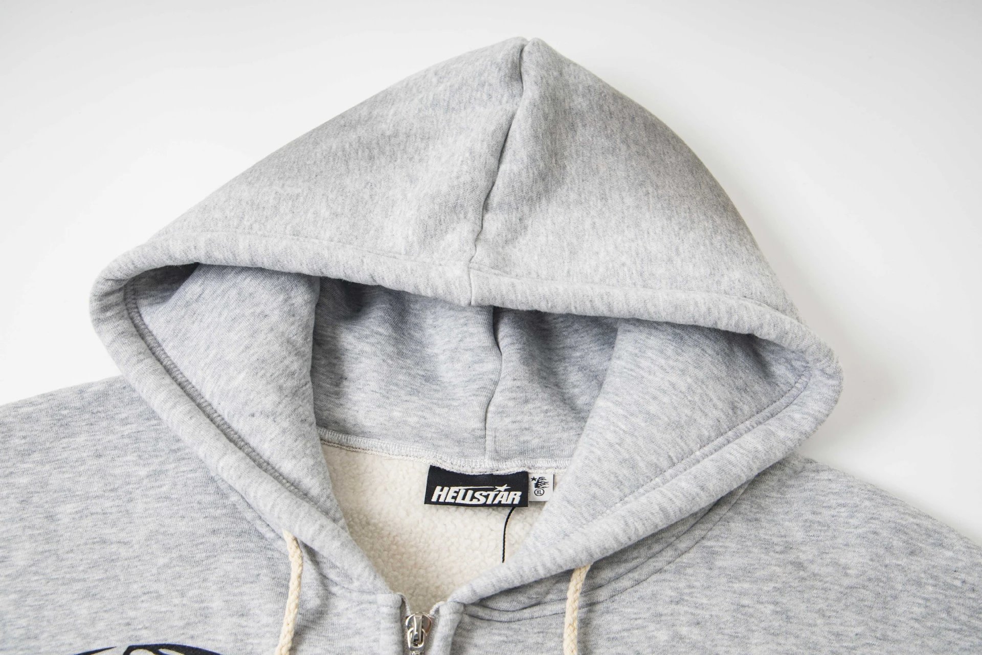Hellstar Graphic Zip-Up Hoodie Gray - 3