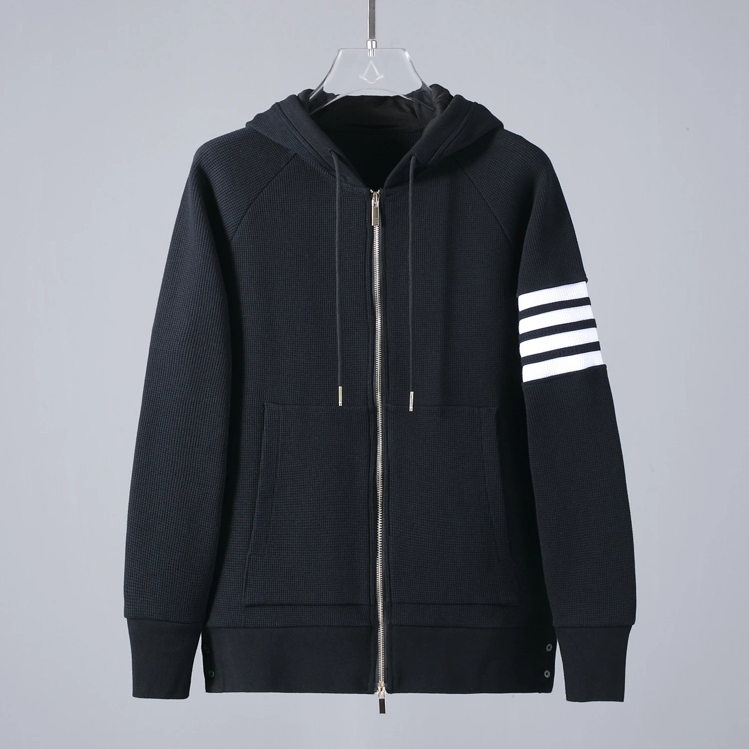 Thom Browne 4-Bar Stripe Hoodie Gray - 8