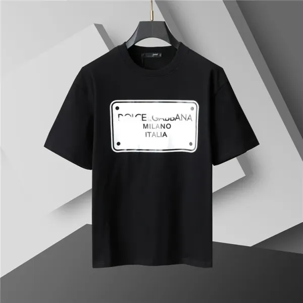 Dolce & Gabbana Milano Italia License Plate T-Shirt Black - 1