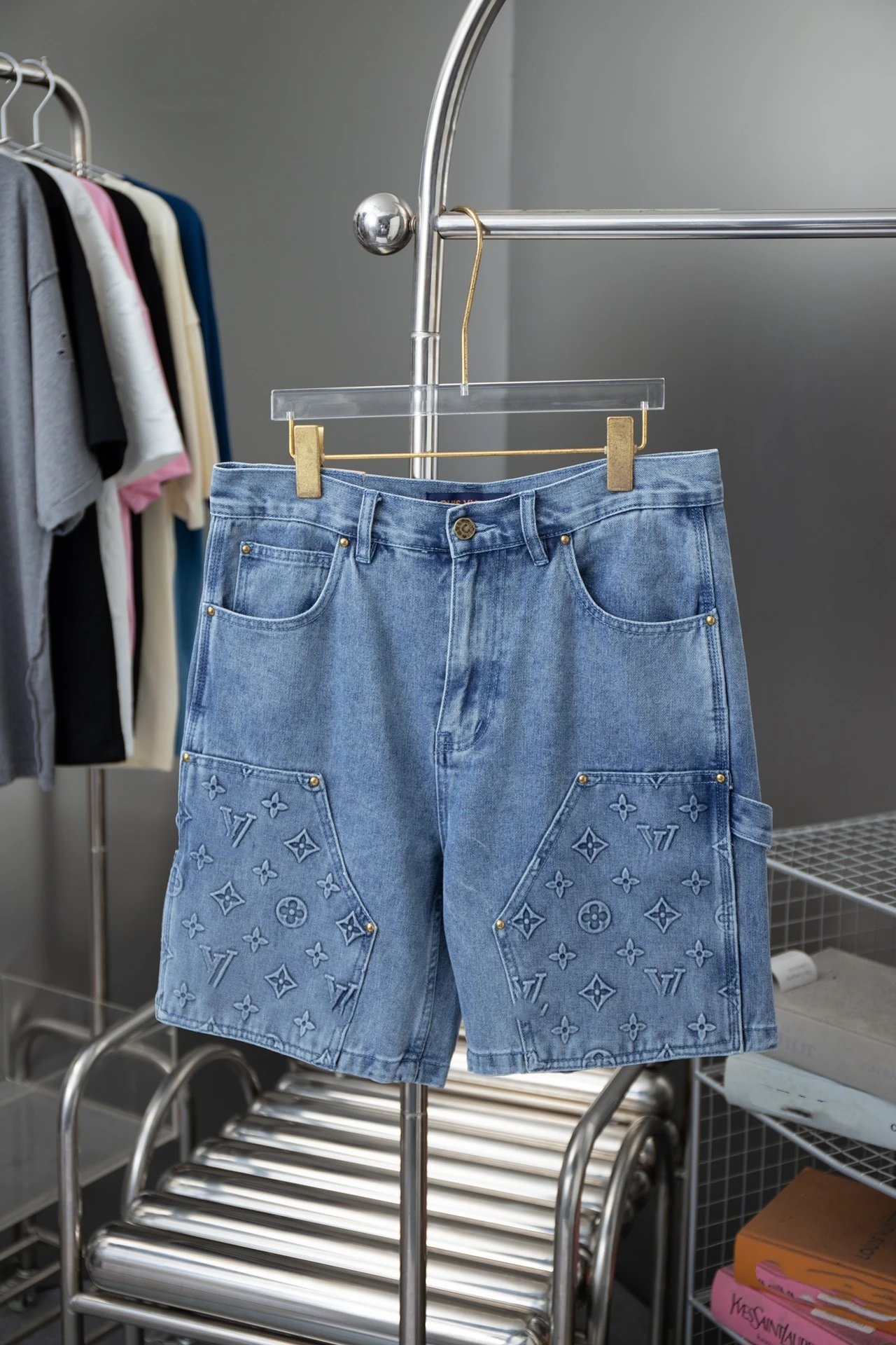 Louis Vuitton Monogram Denim Jacket Blue - 16
