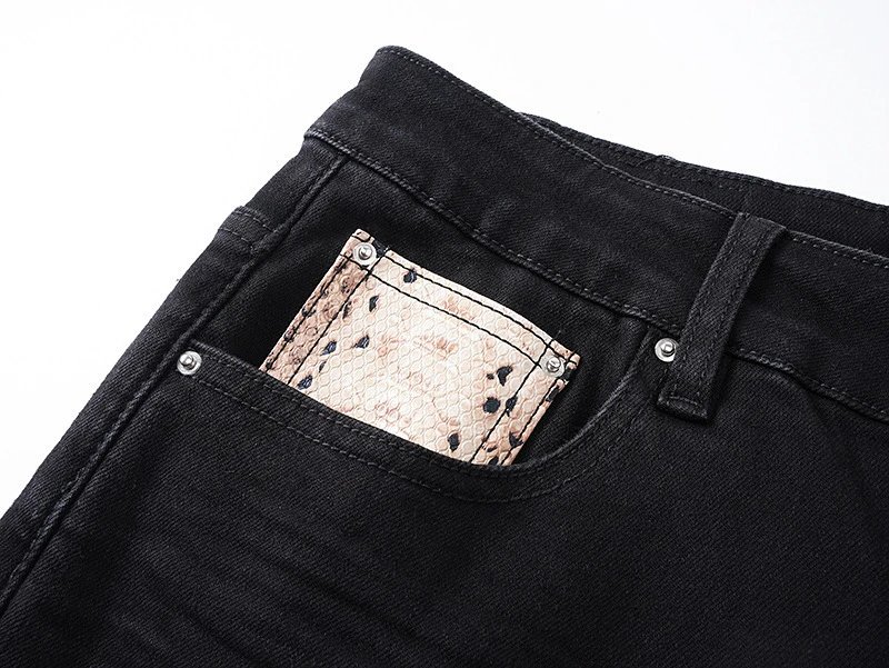 Amiri Logo Embroidered Black Jeans - 26