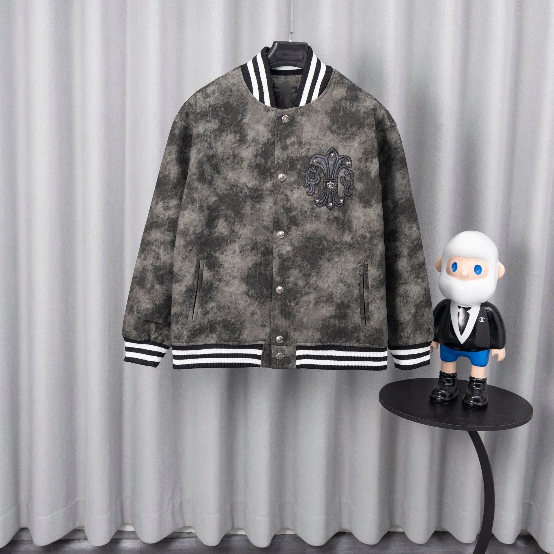 Chrome Hearts Varsity Jacket Black and White Outerwear Jacket - 22