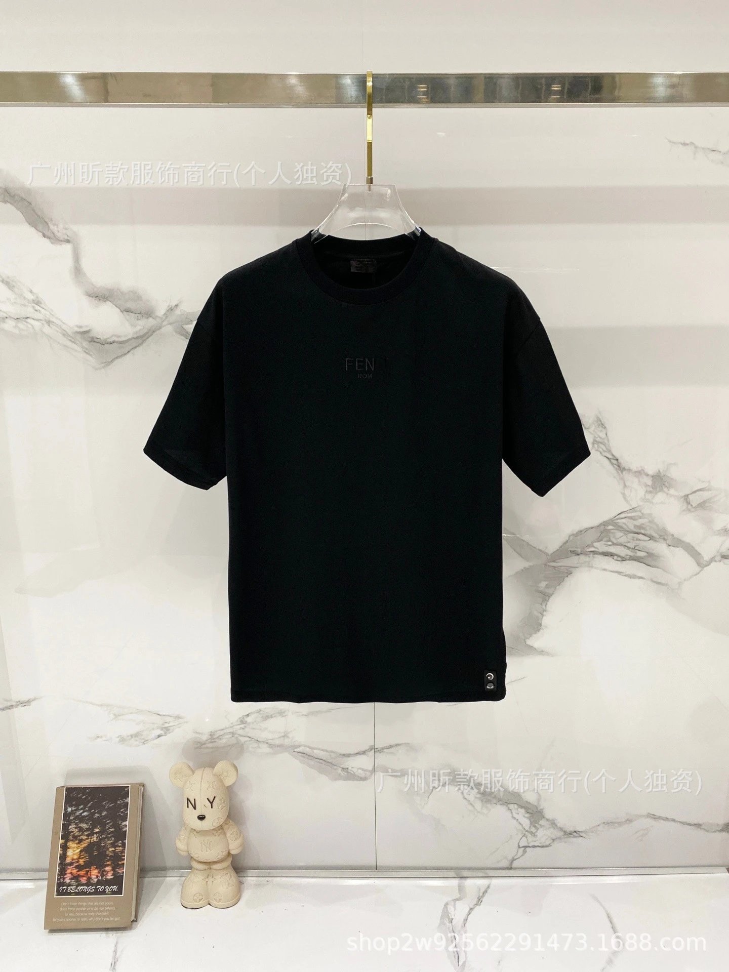 Fendi Monster Eyes Logo Black T-Shirt - 11