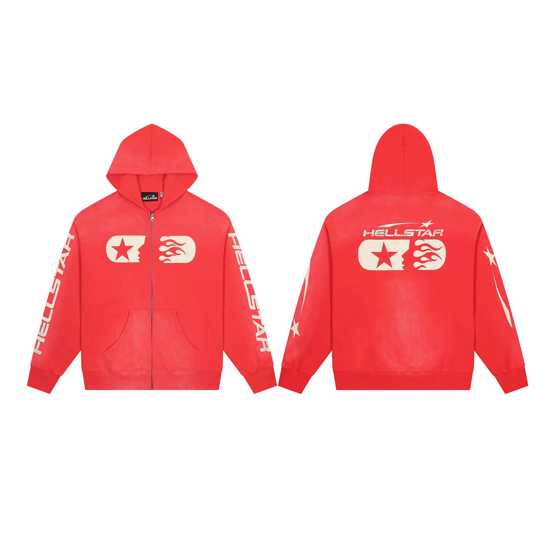 Hellstar Star Flame Hoodie Black - 11