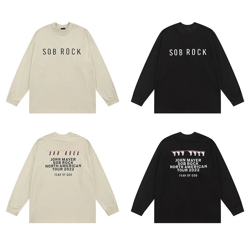 Fear of God Sob Rock North American Tour 2022 Long Sleeve T-Shirt Black - 5
