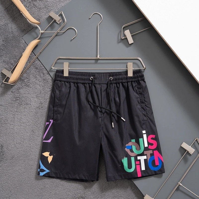 Louis Vuitton Monogram Multicolor Print Swim Shorts Black - 19