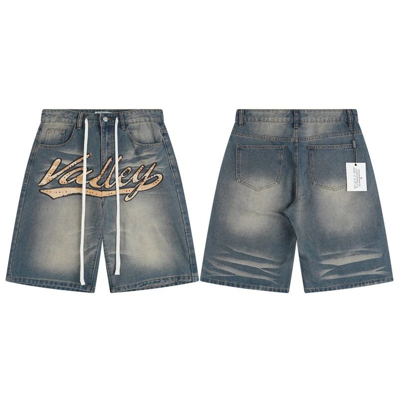Design Valley Denim Shorts Blue Wash Shorts - 14
