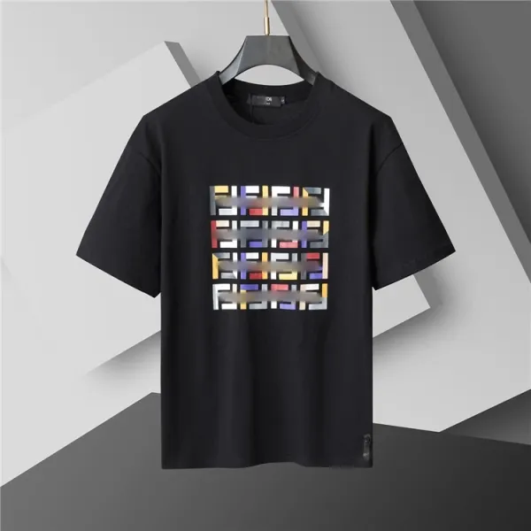 Fendi FF Logo Print Black T-Shirt - 1