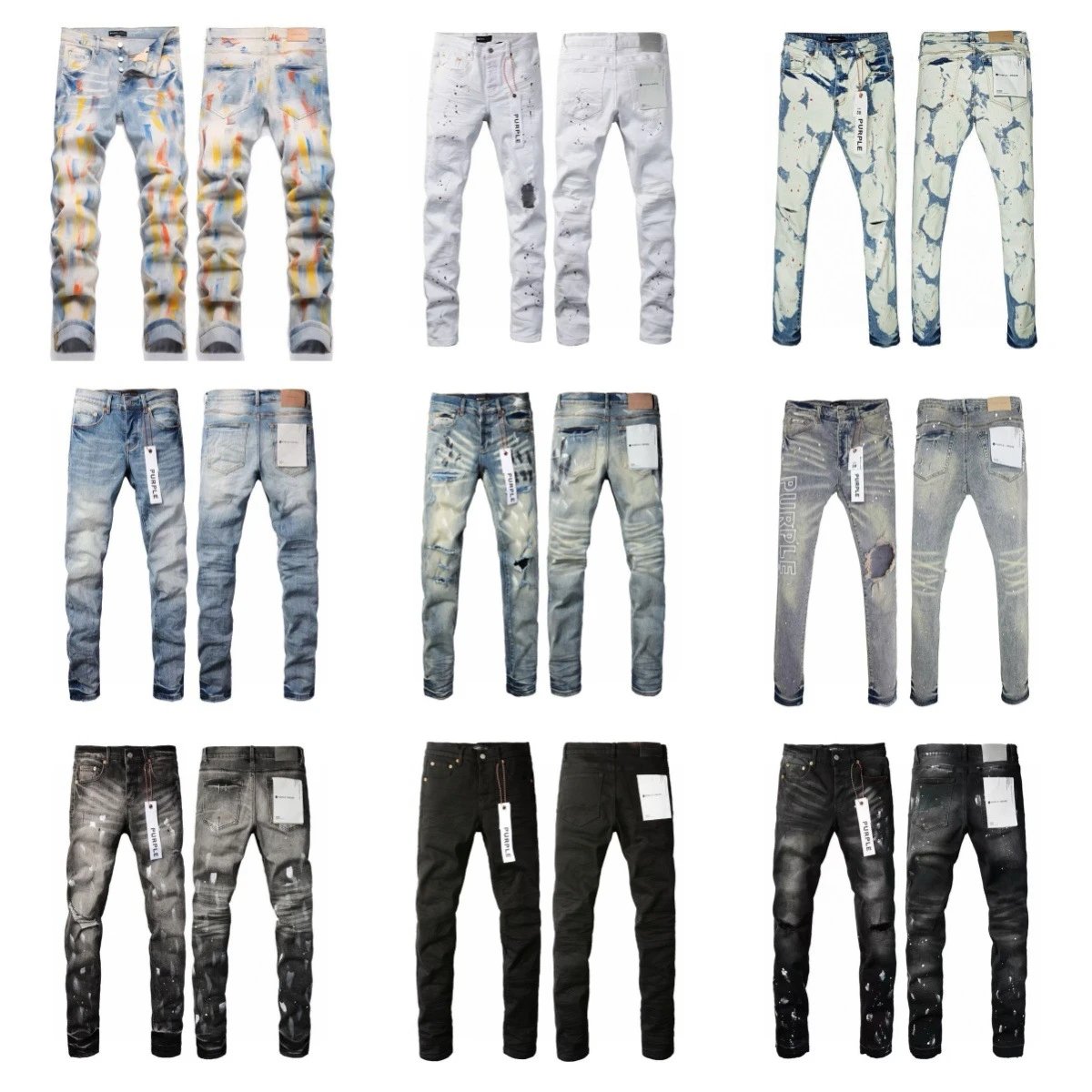 Amiri Acid Wash Distressed Slim Fit Jeans - 3