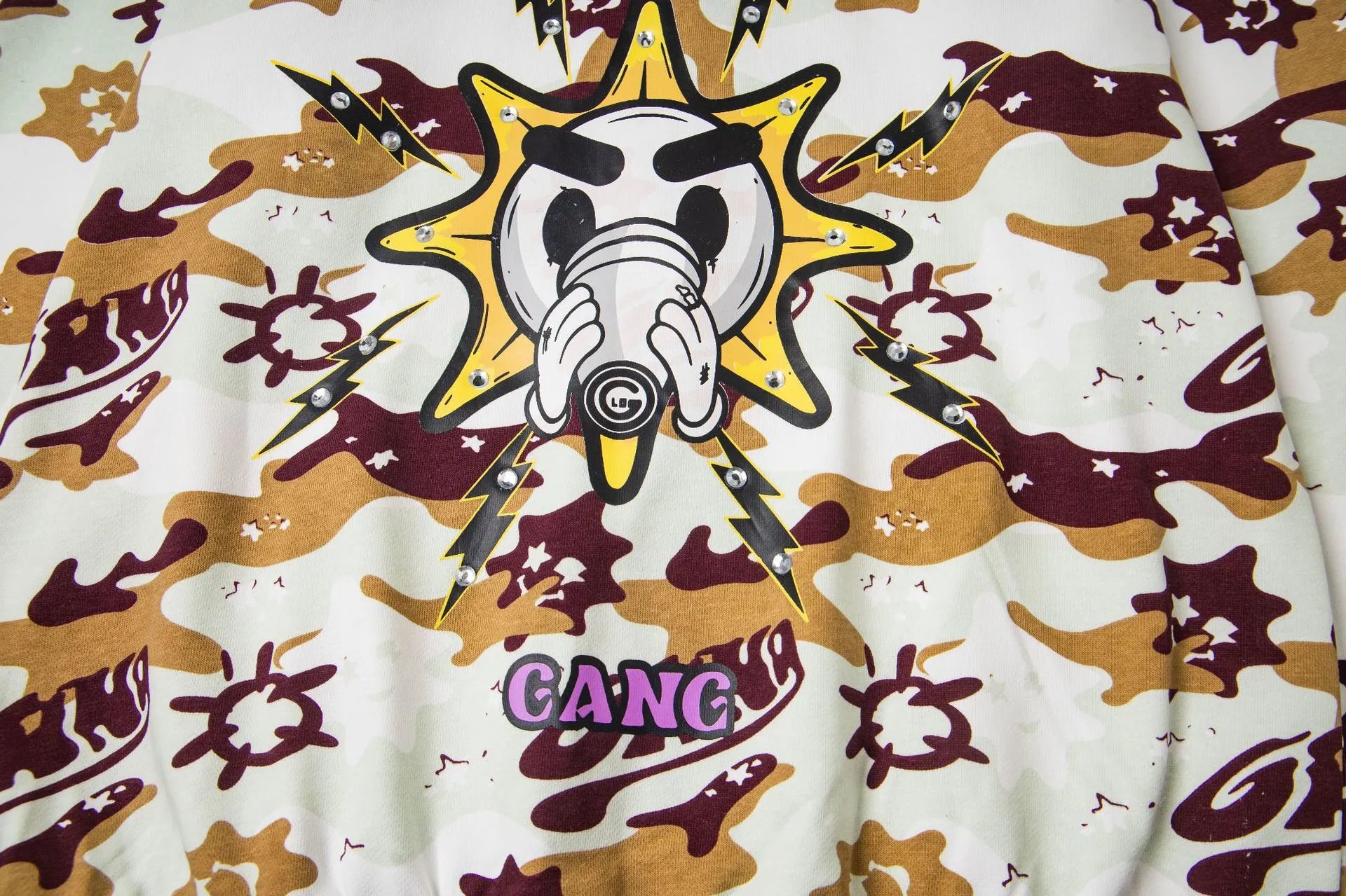 Design Glory Gang Camo Print Hoodie Multicolor Hoodie - 19