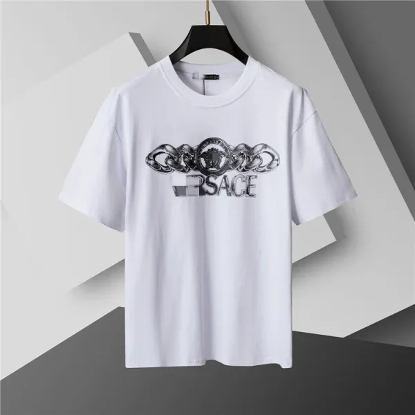 Versace Chain Medusa Graphic White T-Shirt - 1