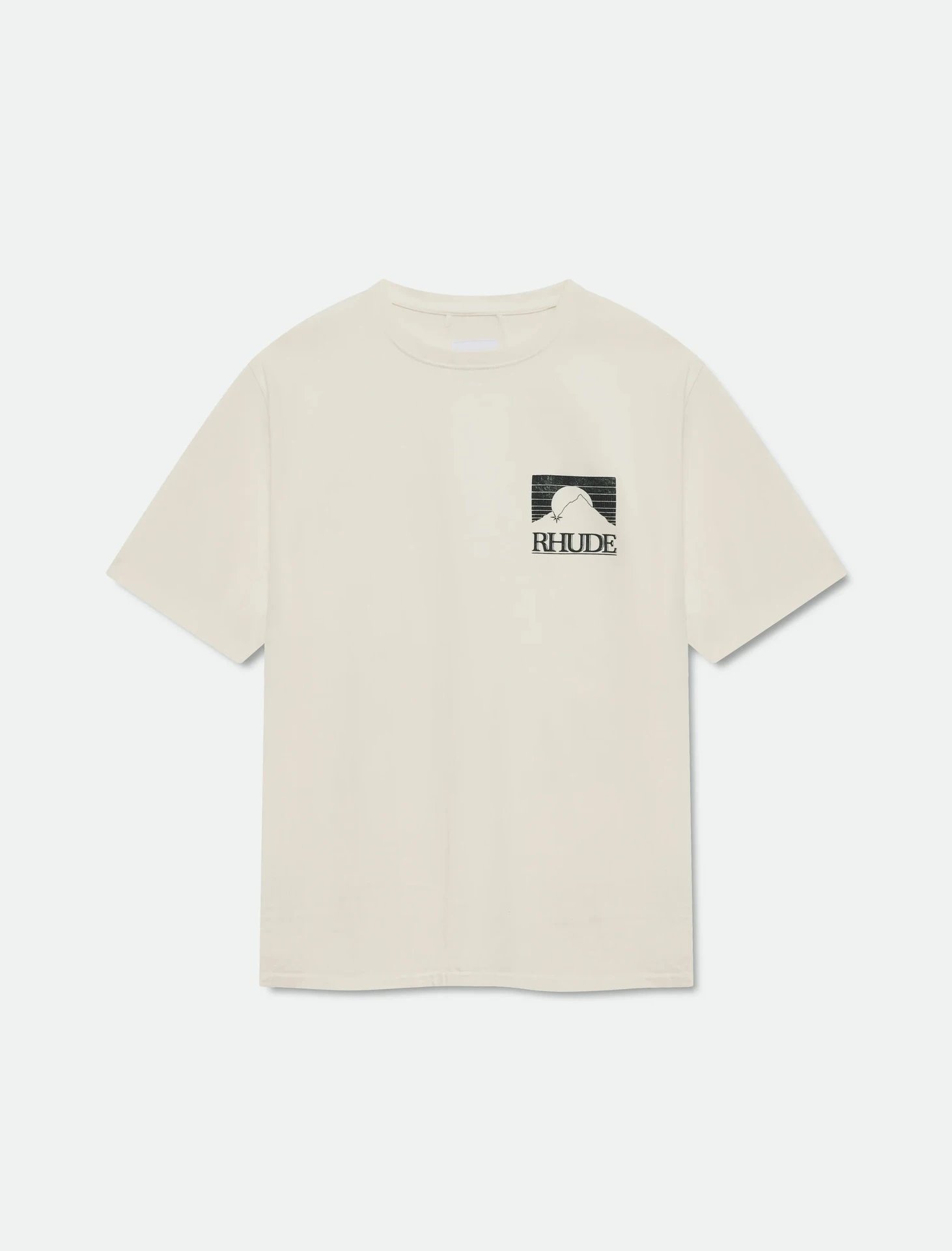 Rhude Logo Embroidered Oversized Polo Cream Polo Shirt - 5