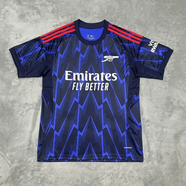 Arsenal FC 2023-24 Third Jersey Navy Blue Lightning Pattern Jersey - 1