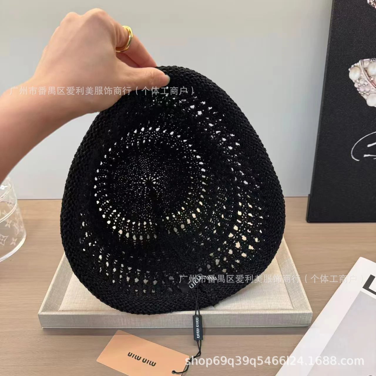 Miu Miu Knit Bucket Hat Beige Accessories - 5