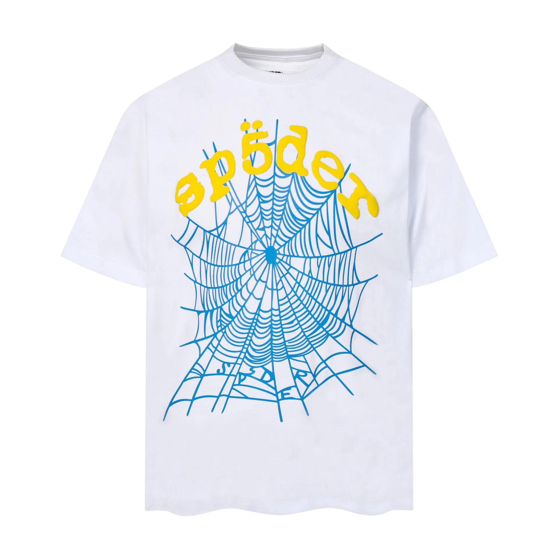 SP5DER Distorted Logo White T-Shirt - 23