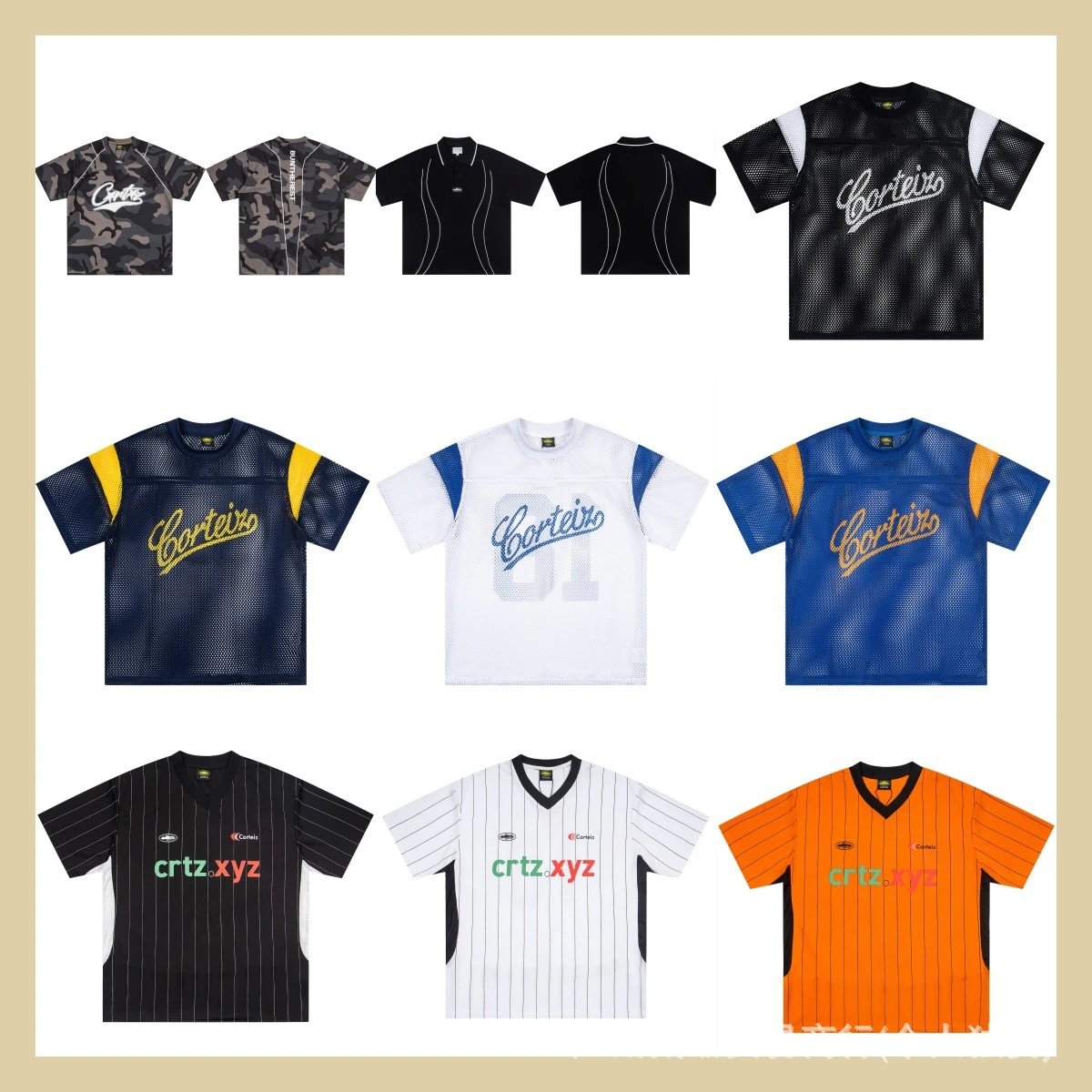 Corteiz Mesh Jersey Black / White - 2