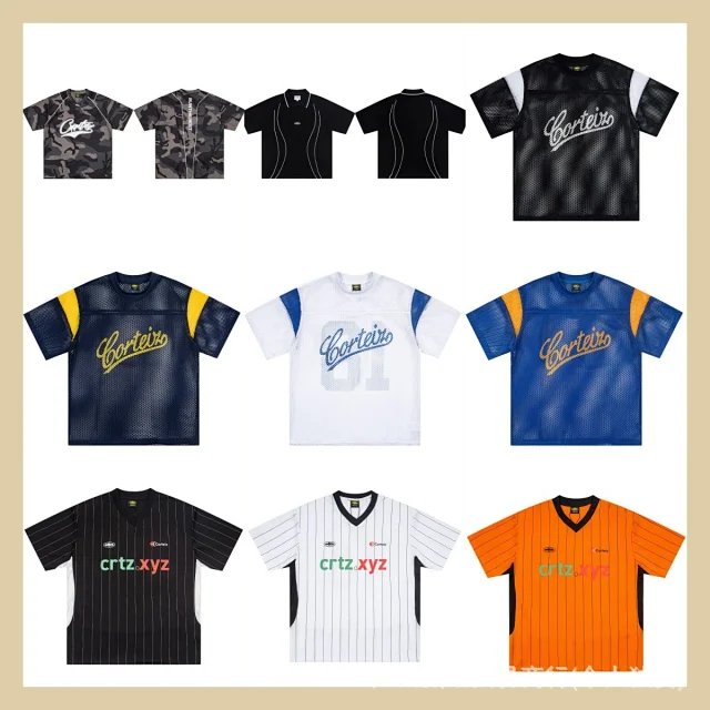 Corteiz T-Shirts Alcatraz logo mesh sports jersey product detail image 1