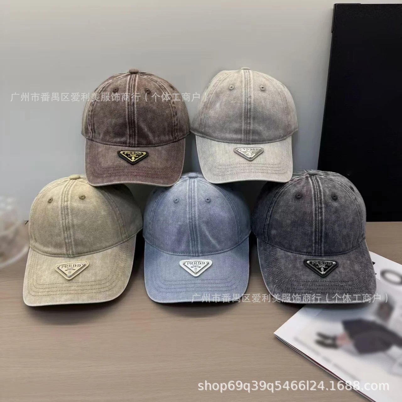 Prada Re-Edition Denim Baseball Cap Brown Hats - 2