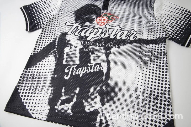 Trapstar Halftone Graphic Polo Black / White Polo Shirt - 22