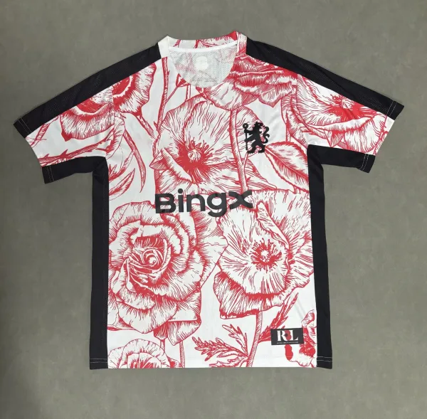 Chelsea FC x Royal British Legion Poppy Print Jersey White / Red - 1