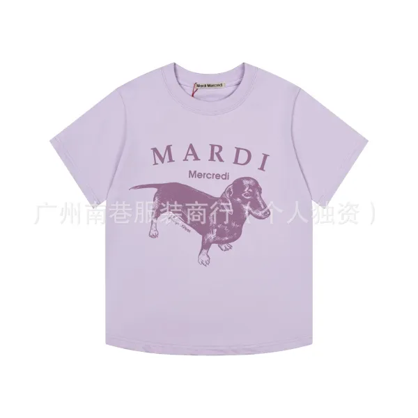 Mardi Mercredi Dachshund Graphic Tee Dusty Pink T-Shirt - 4