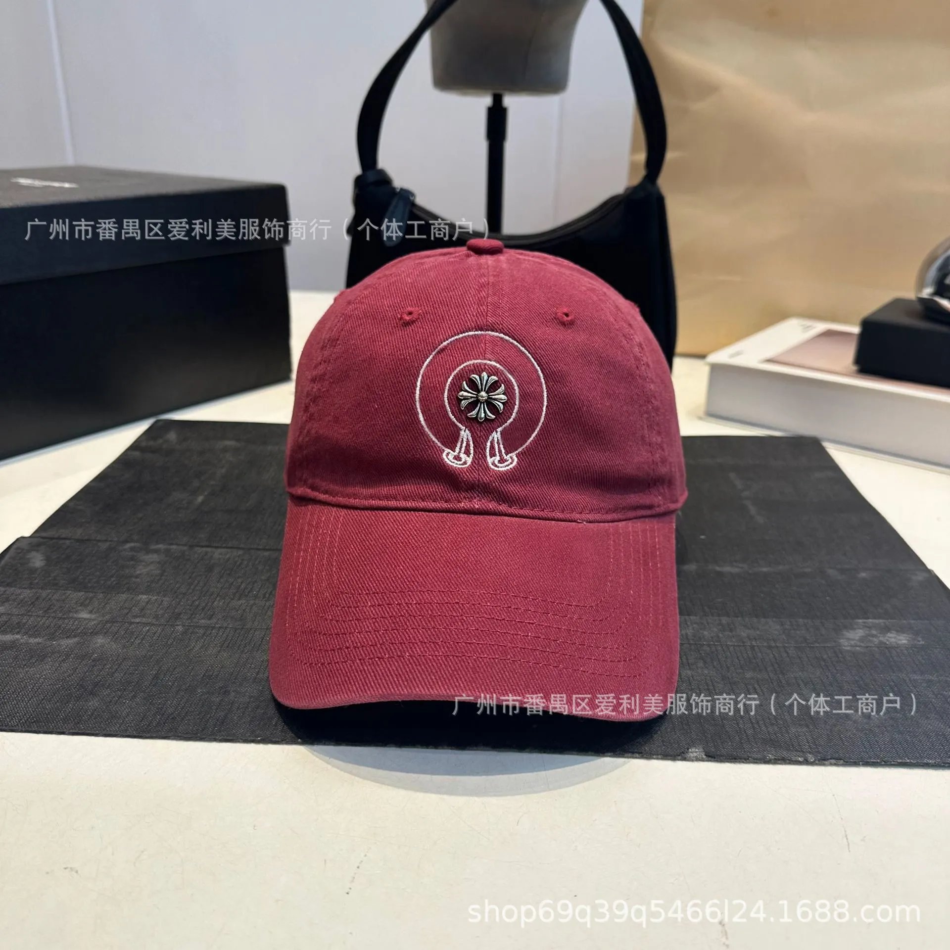 Chrome Hearts Hats Baseball Cap with Embroidered Cross and Horseshoe Motif image 3